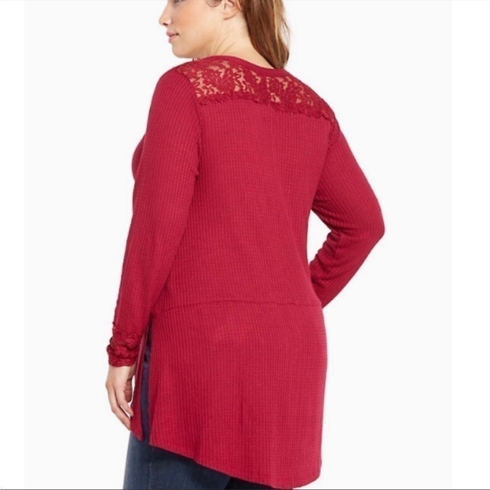 Torrid Inset Waffle Knit Tunic Top - Picture 10 of 10